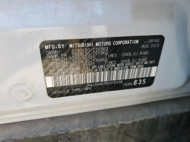 JA4J3VA87RZ015238 - 2024 MITSUBISHI OUTLANDER SE WHITE photo 13