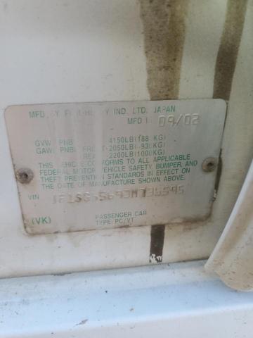 JF1SG65693H736595 - 2003 SUBARU FORESTER 2.5XS Белый фото 12