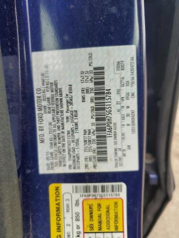 1FA6P0H75G5115784 - 2016 FORD FUSION SE ლურჯი ფოტო 12