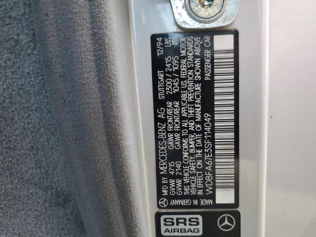 WDBFA67E3SF114049 - 1995 MERCEDES-BENZ SL 500 ვერცხლისფერი ფოტო 12