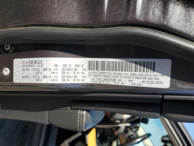 1C4PJLDB9HW572282 - 2017 JEEP CHEROKEE LIMITED GRAY photo 14