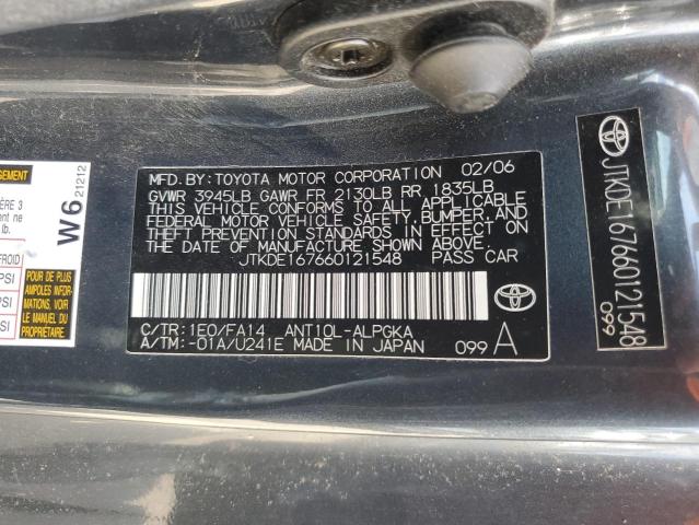 JTKDE167660121548 - 2006 TOYOTA SCION TC GRAY photo 12