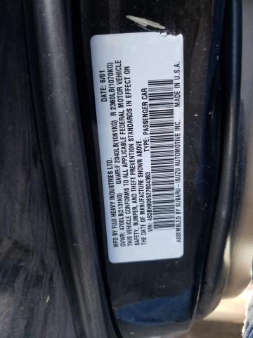 4S3BH806527604383 - 2002 SUBARU LEGACY OUTBACK H6 3.0 LL BEAN BLACK photo 12