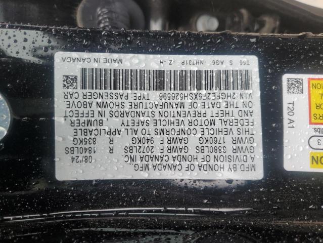 2HGFE2F5XSH526596 - 2025 HONDA CIVIC SPORT Қара фото 12