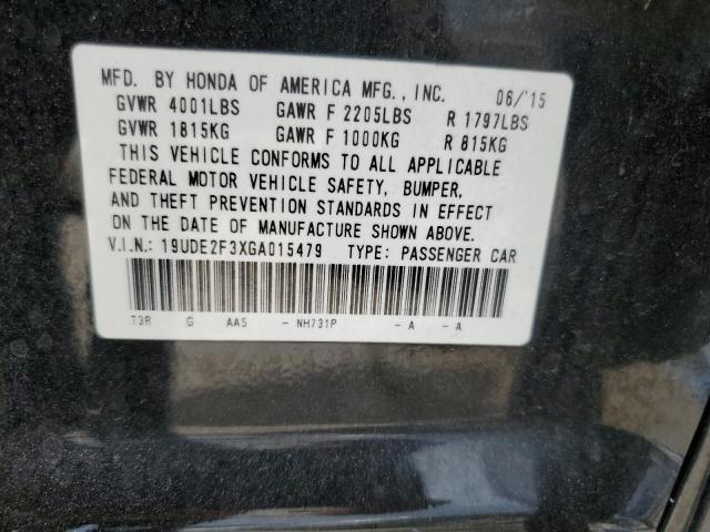 19UDE2F3XGA015479 - 2016 ACURA ILX BASE WATCH PLUS BLACK photo 13