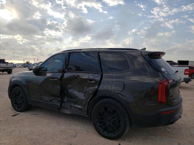 5XYP3DHC0MG181631 - 2021 KIA TELLURIDE EX BLACK photo 2