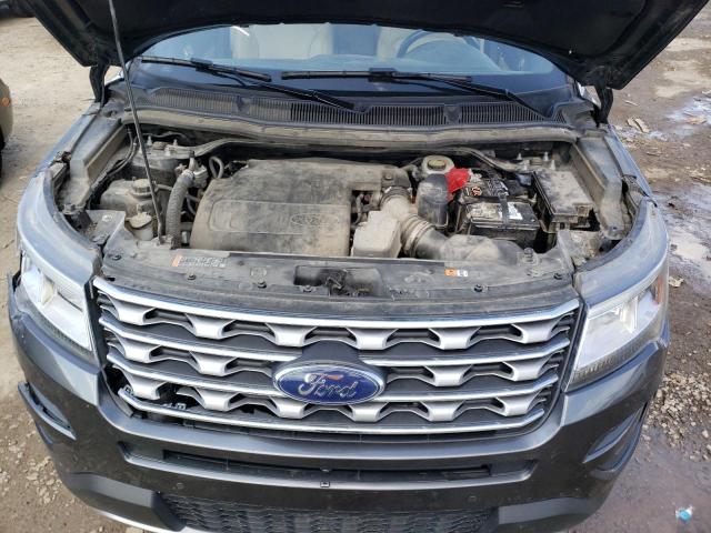 1FM5K7F83HGC38297 - 2017 FORD EXPLORER LIMITED GRAY photo 11