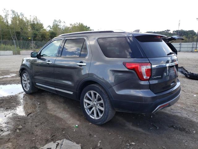 1FM5K7F83HGC38297 - 2017 FORD EXPLORER LIMITED GRAY photo 2