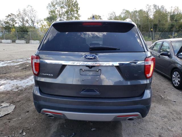 1FM5K7F83HGC38297 - 2017 FORD EXPLORER LIMITED GRAY photo 6