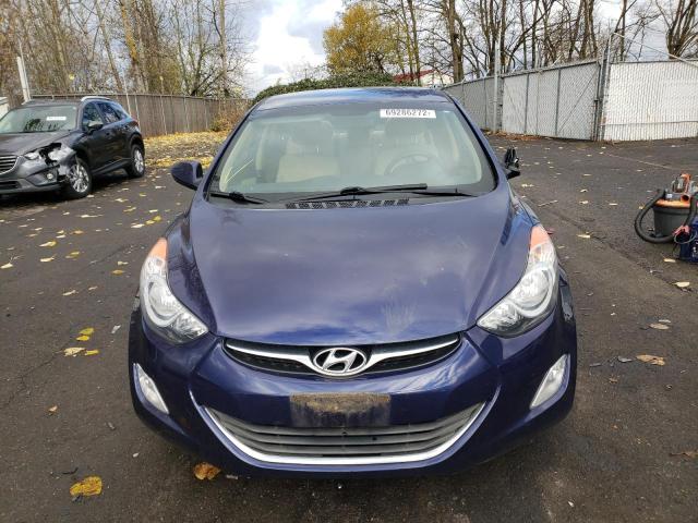 5NPDH4AE6DH436212 - 2013 HYUNDAI ELANTRA GLS BLUE photo 5