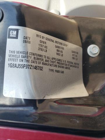 1G8AJ55F97Z146702 - 2007 SATURN ION LEVEL 2 BURGUNDY photo 13