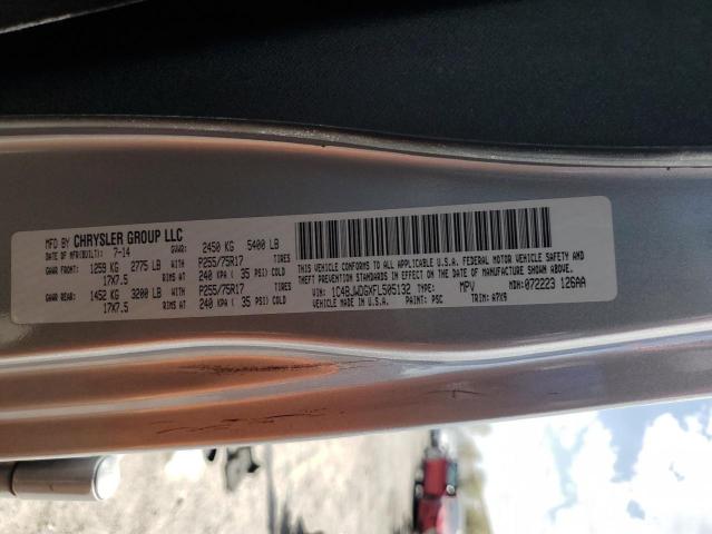 1C4BJWDGXFL505132 - 2015 JEEP WRANGLER U SPORT GRAY photo 14