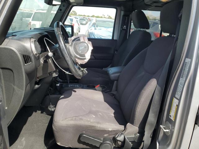 1C4BJWDGXFL505132 - 2015 JEEP WRANGLER U SPORT GRAY photo 7