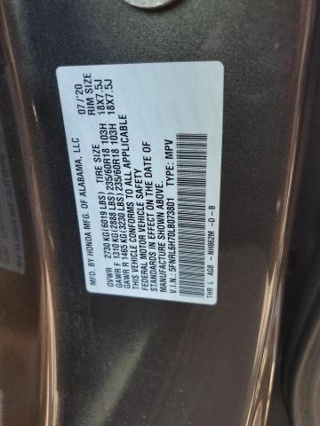 5FNRL6H70LB073801 - 2020 HONDA ODYSSEY EXL 棕色 照片 13