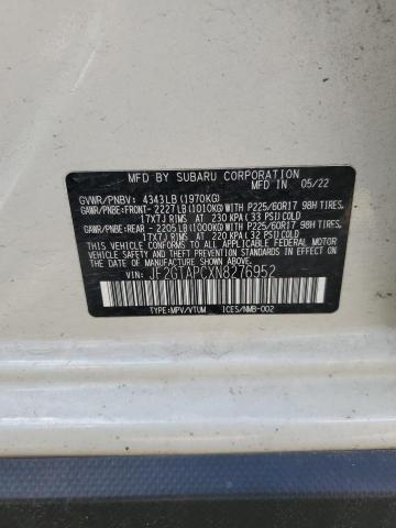 JF2GTAPCXN8276952 - 2022 SUBARU CROSSTREK PREMIUM Blanc photo 13