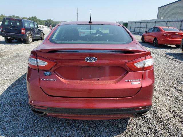 3FA6P0K91DR137560 - 2013 FORD FUSION TITANIUM RED photo 6