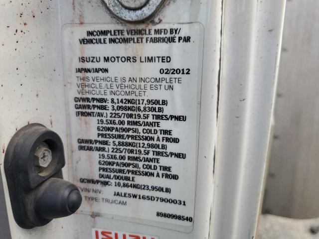 JALE5W165D7900031 - 2013 ISUZU NRR Білий фото 10