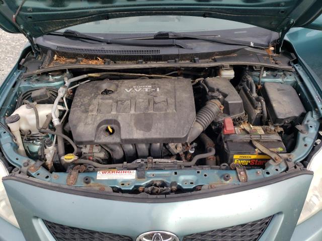 JTDBL40E29J004254 - 2009 TOYOTA COROLLA BASE GREEN photo 11