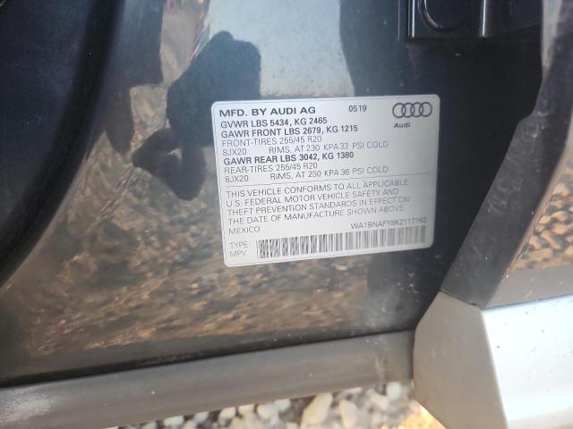 WA1BNAFY8K2117162 - 2019 AUDI Q5 PREMIUM PLUS CHARCOAL photo 14