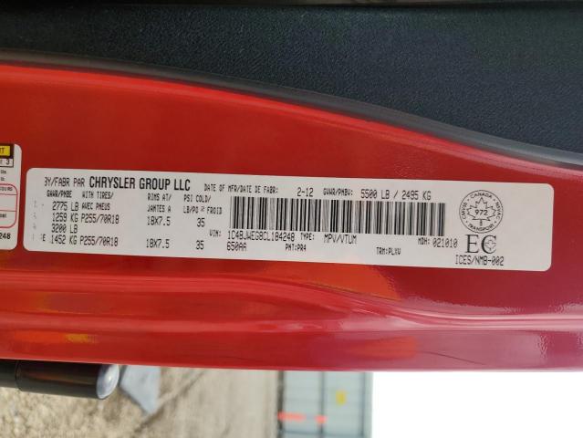 1C4BJWEG8CL184248 - 2012 JEEP WRANGLER U SAHARA Қызыл фото 14