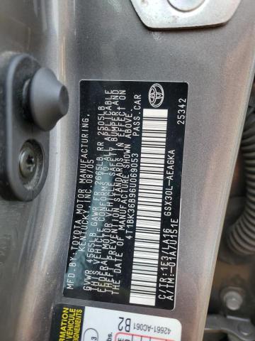 4T1BK36B96U069053 - 2006 TOYOTA AVALON XL GRAY photo 12