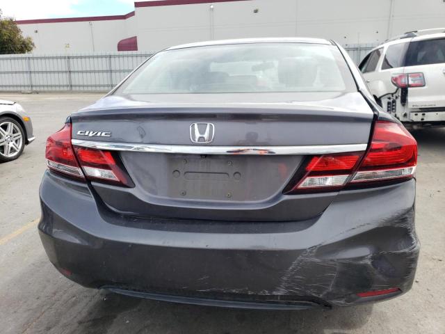 19XFB2F54EE214877 - 2014 HONDA CIVIC LX GRAY photo 6