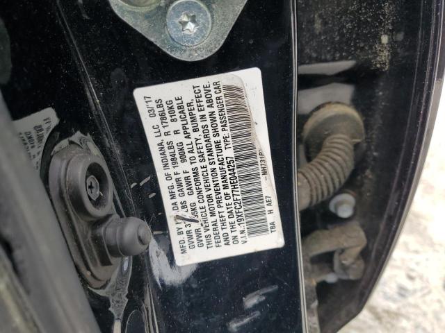 19XFC2F77HE044257 - 2017 HONDA CIVIC EX BLACK photo 12