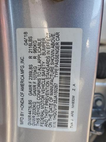 1HGCV1F35JA150267 - 2018 HONDA ACCORD SPORT SILVER photo 12