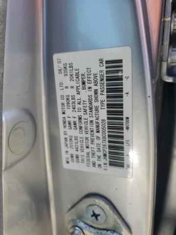 JHMCP267X8C005028 - 2008 HONDA ACCORD EX SILVER photo 12