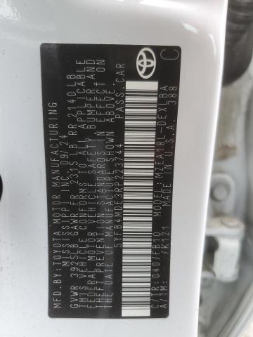 5YFB4MDE3RP223744 - 2024 TOYOTA COROLLA LE WHITE photo 12