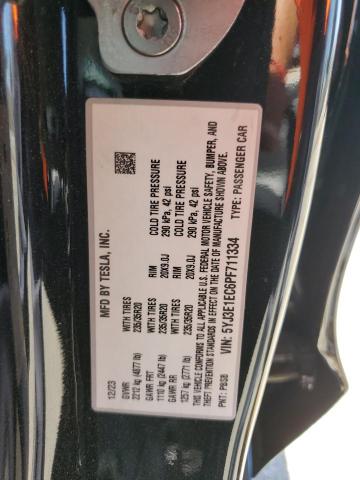 5YJ3E1EC6PF711334 - 2023 TESLA MODEL 3 Черный фото 12