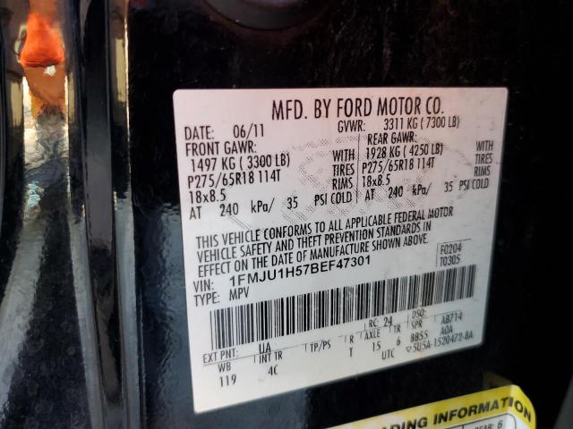 1FMJU1H57BEF47301 - 2011 FORD EXPEDITION XLT BLACK photo 13