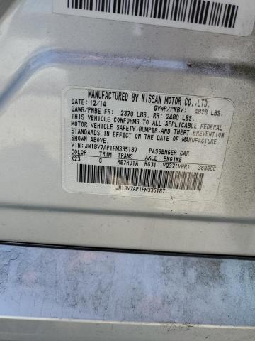 JN1BV7AP1FM335187 - 2015 INFINITI Q50 BASE SILVER photo 12