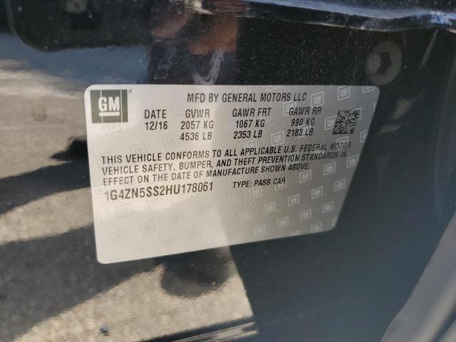 1G4ZN5SS2HU178061 - 2017 BUICK LACROSSE PREFERRED BLACK photo 13