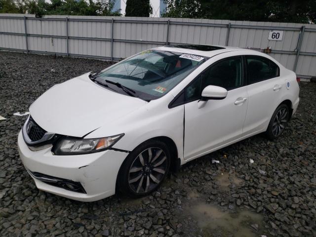 19XFB2F90FE220938 - 2015 HONDA CIVIC EXL WHITE photo 1