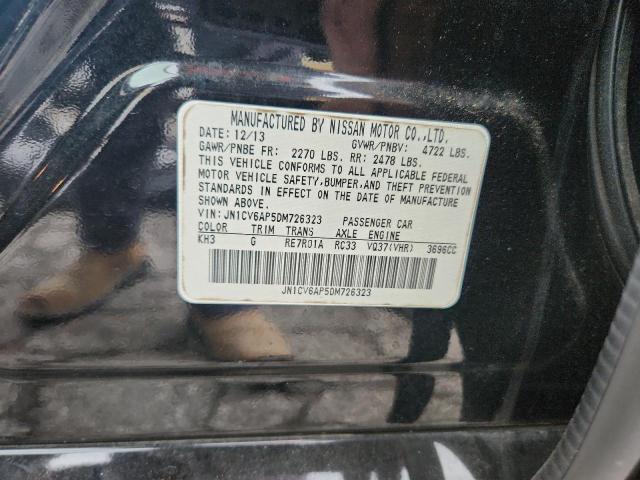 JN1CV6AP5DM726323 - 2013 INFINITI G37 BASE BLACK photo 13