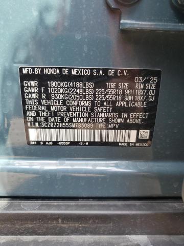 3CZRZ2H55SM783089 - 2025 HONDA HR-V SPORT GRAY photo 12