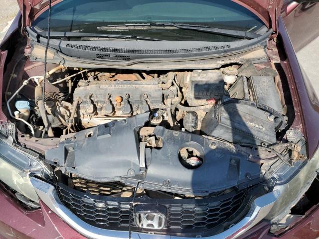 19XFB2F87EE022900 - 2014 HONDA CIVIC EX Tünd qırmızı foto 11