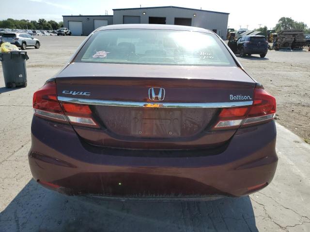 19XFB2F87EE022900 - 2014 HONDA CIVIC EX Tünd qırmızı foto 6