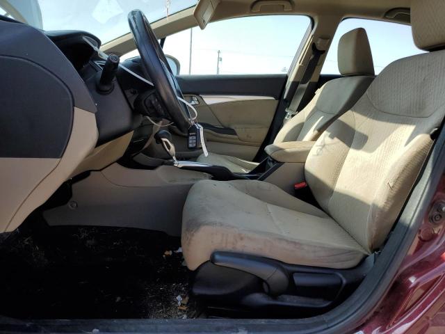 19XFB2F87EE022900 - 2014 HONDA CIVIC EX Tünd qırmızı foto 7