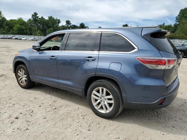 5TDZARFH3ES007681 - 2014 TOYOTA HIGHLANDER LE BLUE photo 2