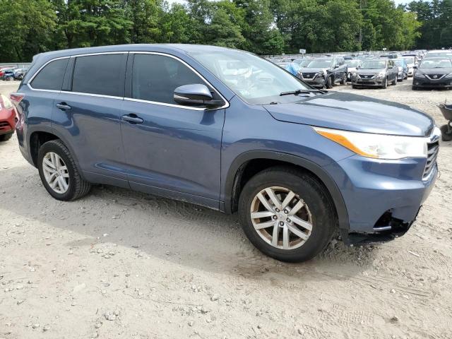 5TDZARFH3ES007681 - 2014 TOYOTA HIGHLANDER LE BLUE photo 4