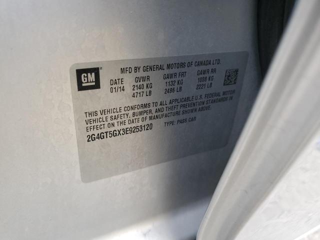 2G4GT5GX3E9253120 - 2014 BUICK REGAL GS Сұр фото 12