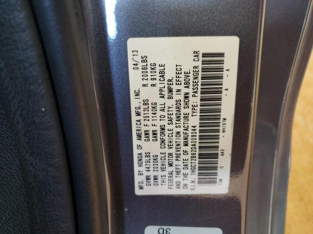 1HGCT2B82DA009044 - 2013 HONDA ACCORD EXL GRAY photo 12