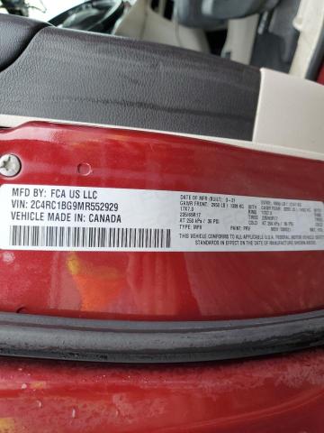 2C4RC1BG9MR552929 - 2021 CHRYSLER PACIFICA TOURING L 勃艮第红 照片 13