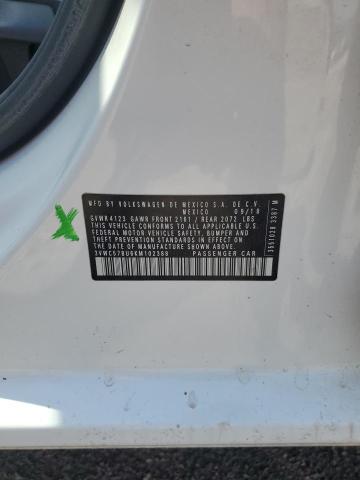 3VWC57BU6KM102388 - 2019 VOLKSWAGEN JETTA S WHITE photo 12