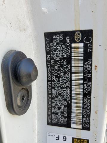 JTDKARFUXH3052766 - 2017 TOYOTA PRIUS WHITE photo 12