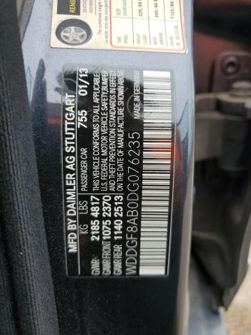 WDDGF8AB0DG076235 - 2013 MERCEDES-BENZ C 300 4MATIC GRAY photo 12