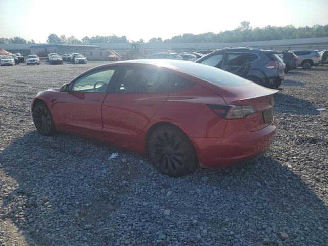 5YJ3E1EC6NF142854 - 2022 TESLA MODEL 3 Rojo foto 2