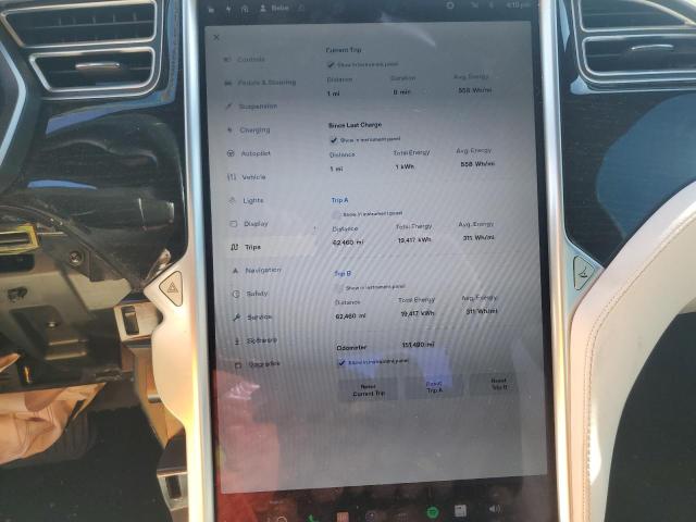 5YJSA1E24HF217408 - 2017 TESLA MODEL S WHITE photo 9